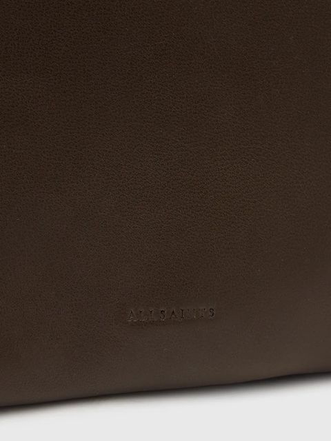 AllSaints portfel skórzany HARLUNA damski kolor brązowy W208XD