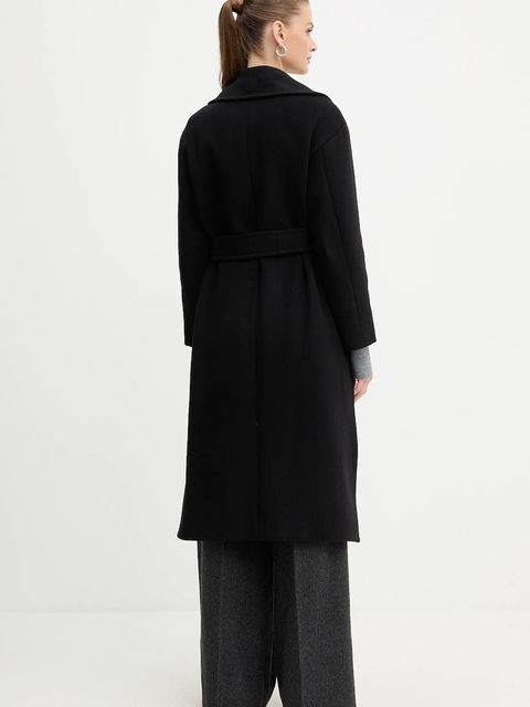 Marella płaszcz z dodatkiem wełny Emme by Marella kolor czarny 2525016032200 - zdjęcie produktu nr 2