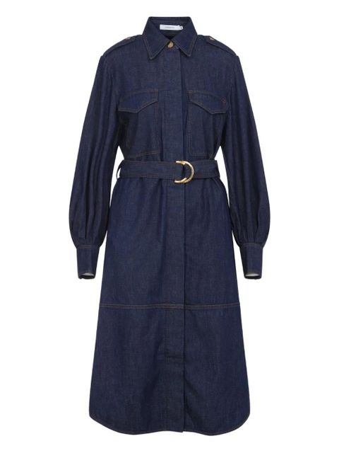 ZIMMERMANN belted denim shirt dress - Blue - zdjęcie produktu nr 1