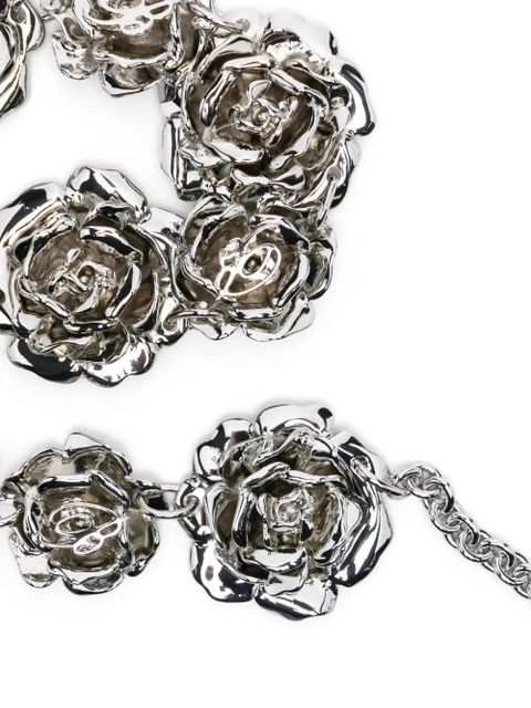 Blumarine roses-detail B-charm belt - Silver