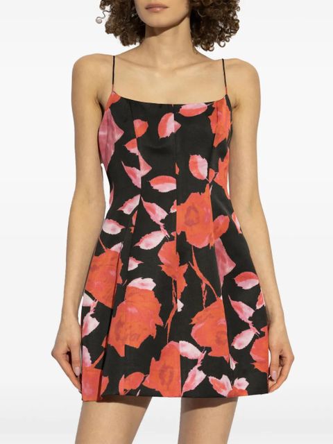 Blumarine printed satin mini dress - Red