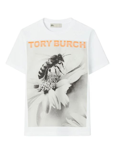 Tory Burch bee-graphic T-shirt - White - zdjęcie produktu nr 1