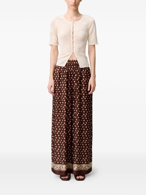 Claudie Pierlot floral-print palazzo pants - Brown - zdjęcie produktu nr 2