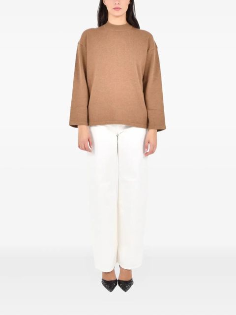 Max Mara logo-patch jeans - White
