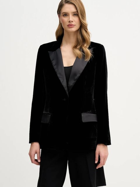 Pedro del Hierro marynarka kolor czarny jednorzędowa gładka - zdjęcie produktu nr 1