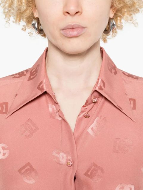 Dolce & Gabbana DNA logo-jacquard shirt - Pink