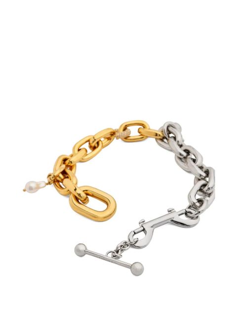 Rabanne bi-colour link necklace - Silver