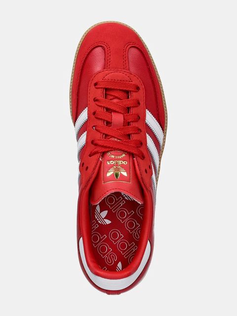 adidas Originals sneakersy skórzane Samba OG W kolor czerwony IE6524