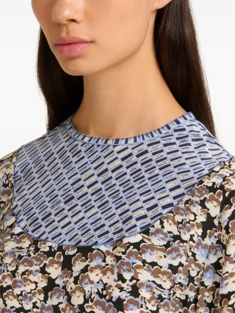 Marni floral-print long-sleeve shirt - Blue - zdjęcie produktu nr 2