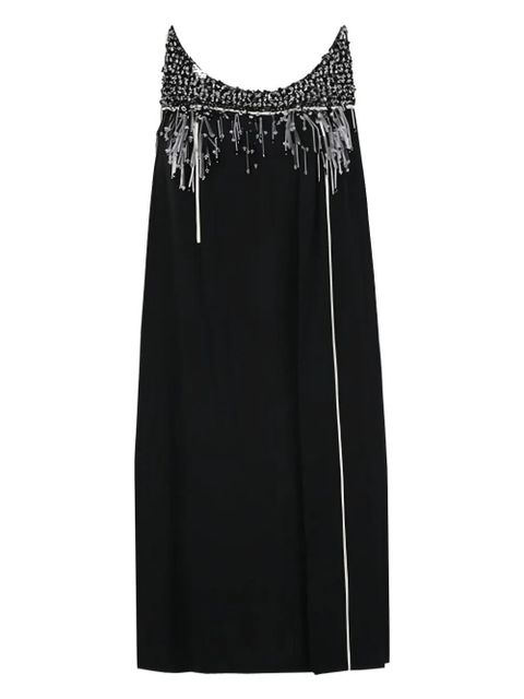 Prada crystal-bead embellished mini dress - Black - zdjęcie produktu nr 2