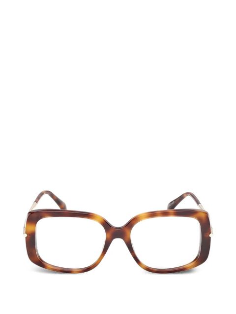 Max Mara Eyewear geometric-frame glasses - Brown - zdjęcie produktu nr 1
