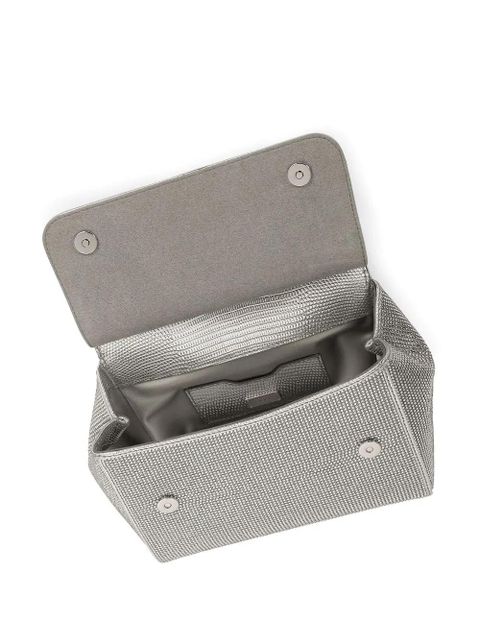 Dolce & Gabbana KIM DOLCE&GABBANA small Sicily satin top-handle bag - Silver