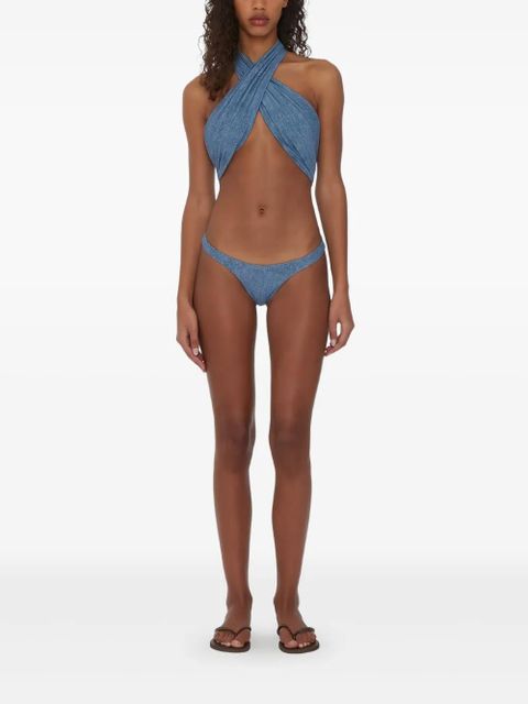 ROTATE BIRGER CHRISTENSEN x Reina Olga Soft Mixed swimsuit - Blue