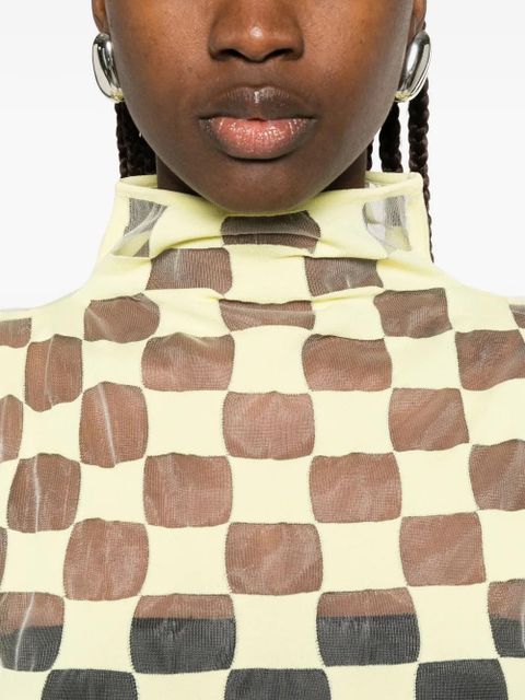 Max Mara openwork short-sleeve top - Yellow