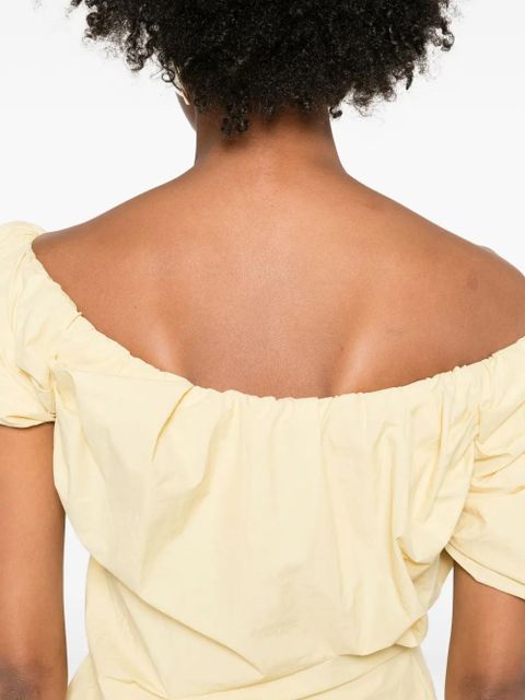 Paris Georgia Rio puff-sleeve mini dress - Yellow