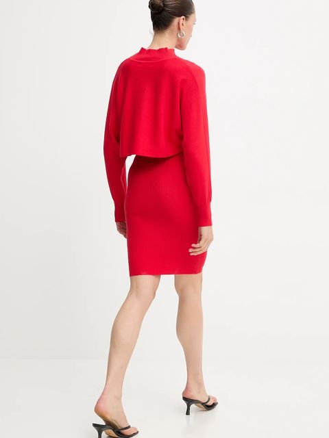 Answear.LAB sukienka i sweter damski kolor czerwony