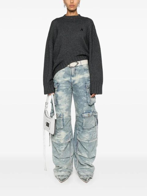 The Attico ribbed-knit sweater - Grey