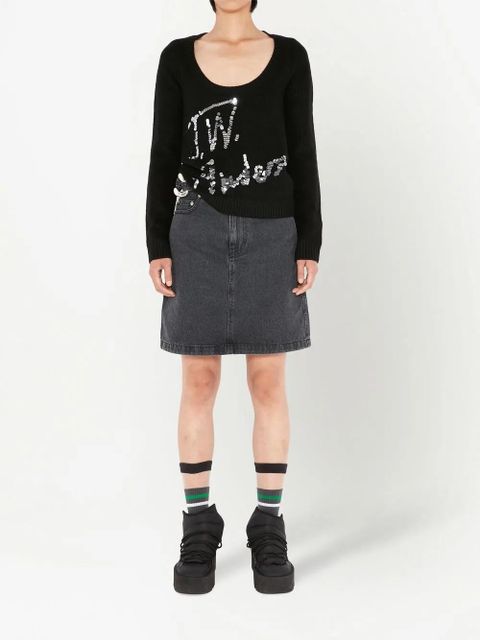 JW Anderson pailette-embellished detail jumper - Black - zdjęcie produktu nr 2