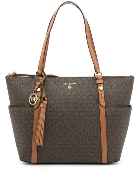 Michael Kors monogram-print leather tote bag - Brown - zdjęcie produktu nr 1