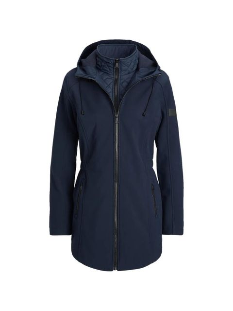 Lauren Ralph Lauren drawstring-waist hooded coat - Blue - zdjęcie produktu nr 1