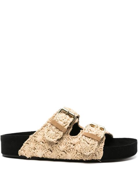 ISABEL MARANT Lennyo raffia sandals - Neutrals - zdjęcie produktu nr 1