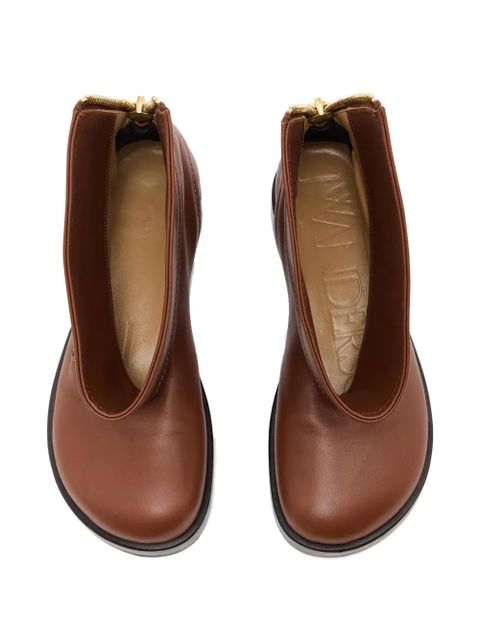 JW Anderson leather ankle boots - Brown