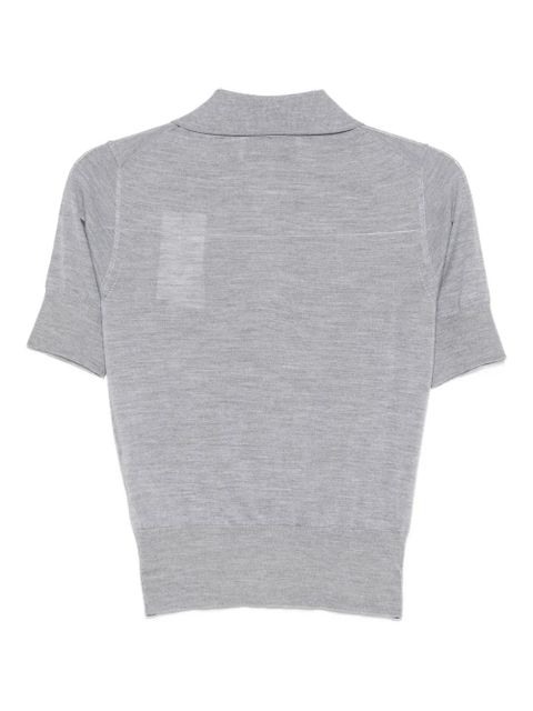 AMI Paris short-sleeve polo top - Grey - zdjęcie produktu nr 2