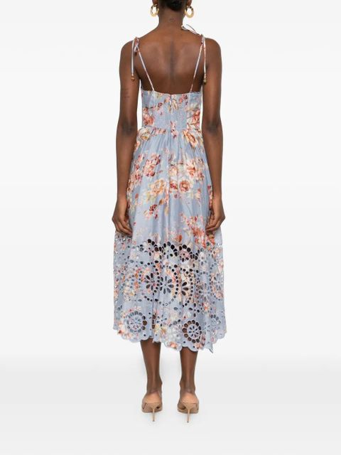 ZIMMERMANN Awaken Picnic floral-print midi dress - Blue