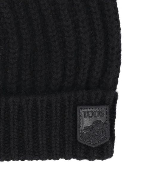 Tod's ribbed knit beanie - Black