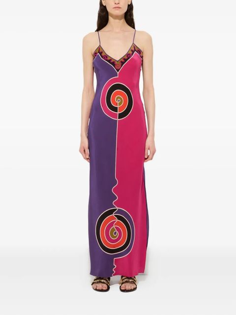 PUCCI abstract-print maxi dress - Purple