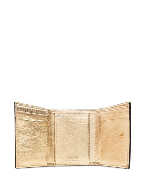 Versace logo-plaque leather wallet - Gold