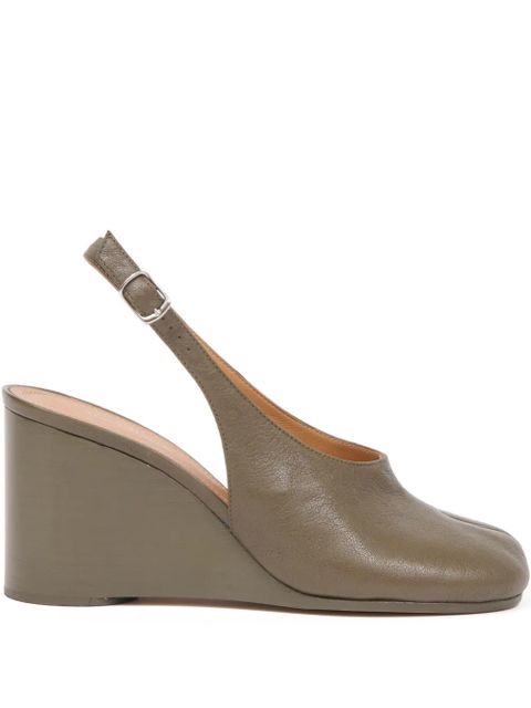 Maison Margiela leather pumps - Green - zdjęcie produktu nr 1