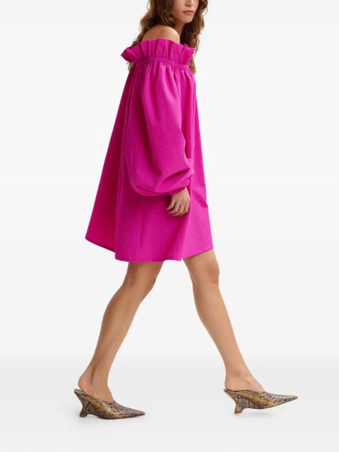 Essentiel Antwerp ruffled-neck mini dress - Pink
