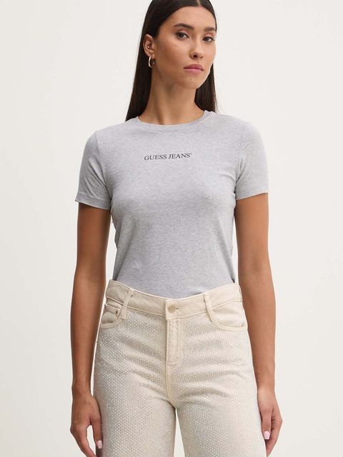 Guess Jeans t-shirt damski kolor szary W4YI01 J1314