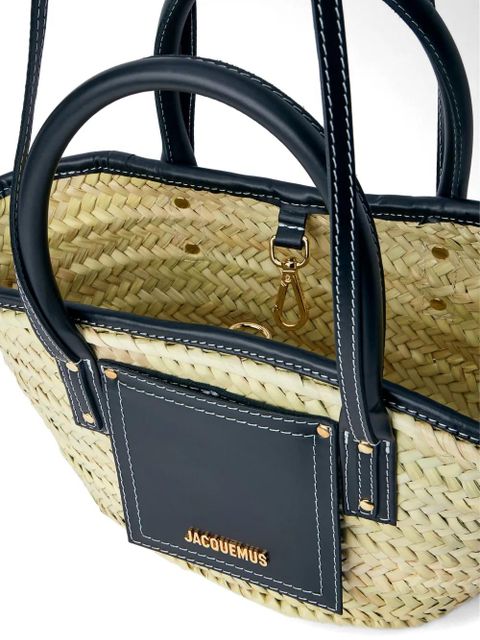 Jacquemus Le Petit Panier Soli interwoven tote bag - Neutrals