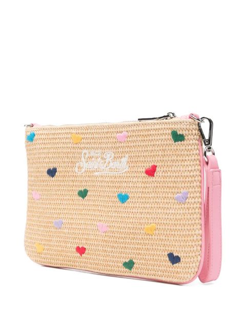 MC2 Saint Barth Parisienne Straw embroidered clutch bag - Neutrals - zdjęcie produktu nr 2