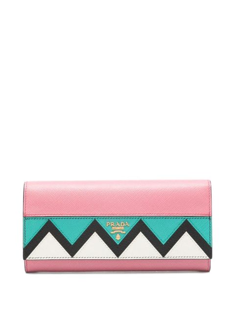 Prada chevron-pattern wallet - Pink - zdjęcie produktu nr 1