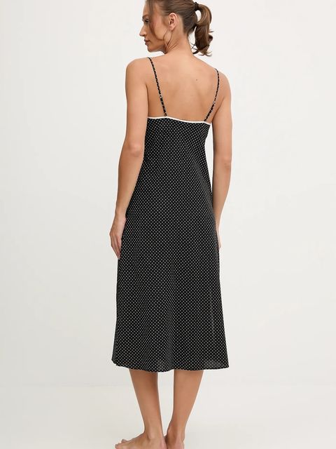 Lauren Ralph Lauren koszula nocna damska kolor czarny ILN02439 - zdjęcie produktu nr 2