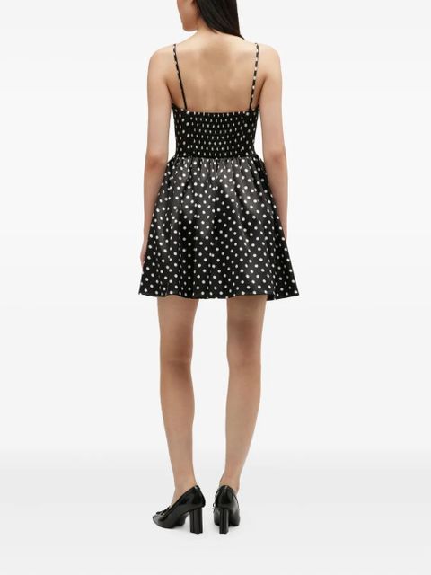 GANNI polka dot bow mini dress - Black - zdjęcie produktu nr 2