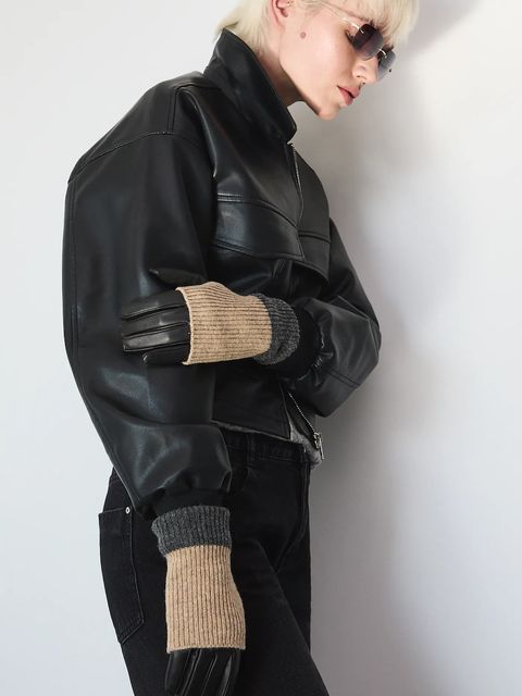 Medicine rękawiczki damskie kolor czarny - zdjęcie produktu nr 1