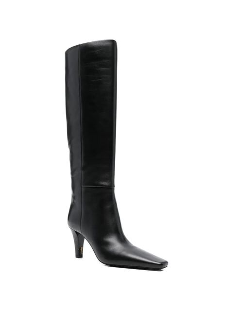 Saint Laurent square toe leather boots - Black - zdjęcie produktu nr 2