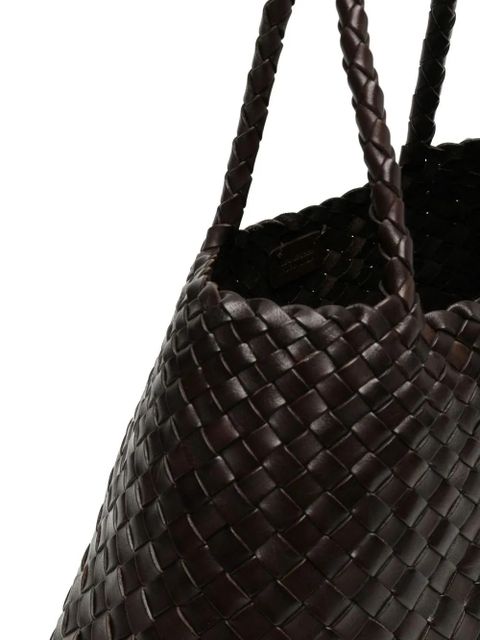 DRAGON DIFFUSION big Santa Croce woven tote bag - Brown