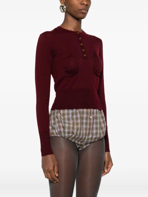 Vivienne Westwood Tit button detail jumper - Red