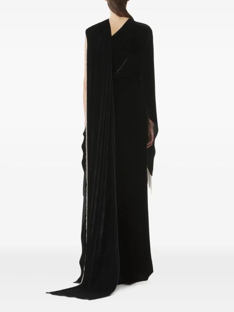 Lanvin draped embellished dress - Black