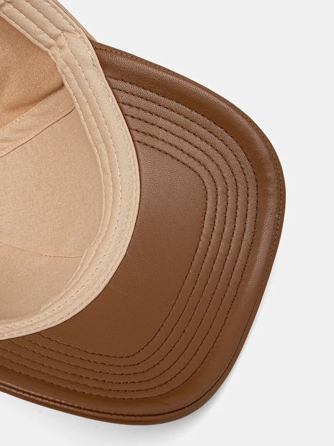 MACKAGE czapka z daszkiem bawełniana kolor beżowy gładka ANDERSON.NV - zdjęcie produktu nr 2