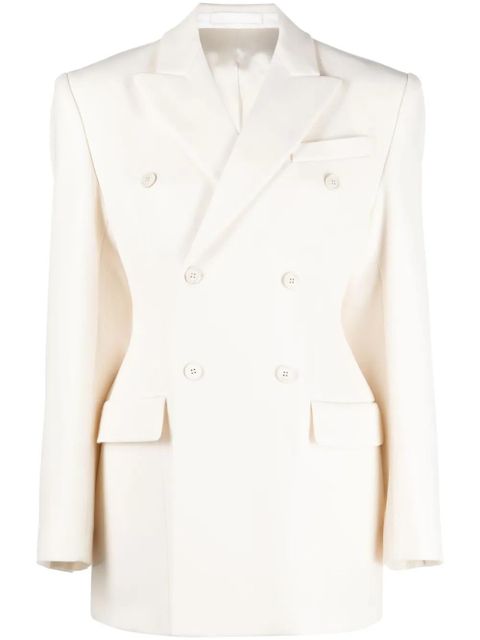 WARDROBE.NYC Contour double-breasted blazer - Neutrals - zdjęcie produktu nr 1