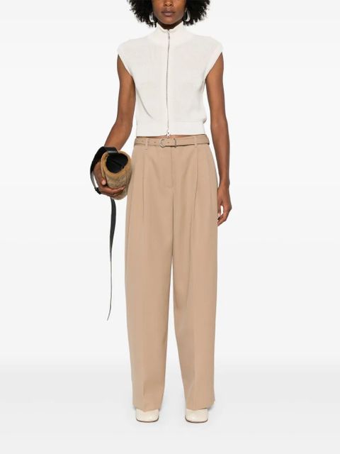 Jil Sander belted trousers - Brown