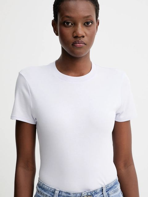 Calvin Klein t-shirt bawełniany damski kolor biały LV044C216G