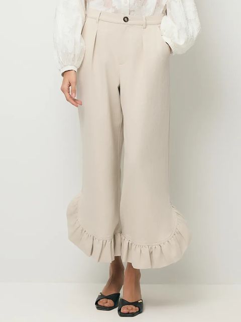 BIZUU spodnie palazzo damskie z bawełną NELLA - zdjęcie produktu nr 2