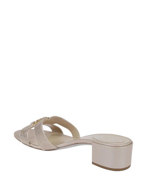 René Caovilla crystal-embellished sandals - Neutrals